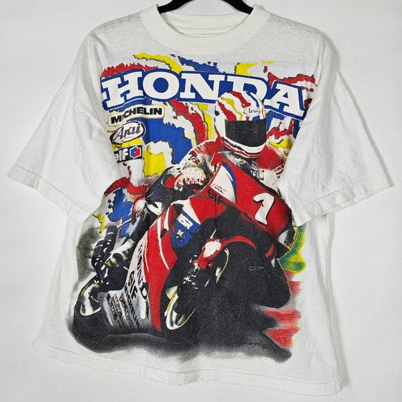 Vintage Honda Doohan 1 World Champion Mens XL Short Sleeve Graphic T Shirt - Picture 1 of 6